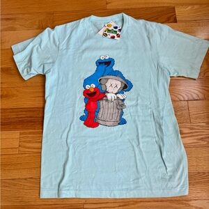 KAWS Sesame Street Light Blue T-Shirt